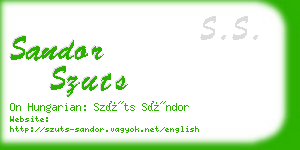 sandor szuts business card