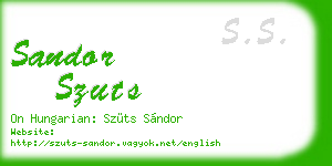 sandor szuts business card
